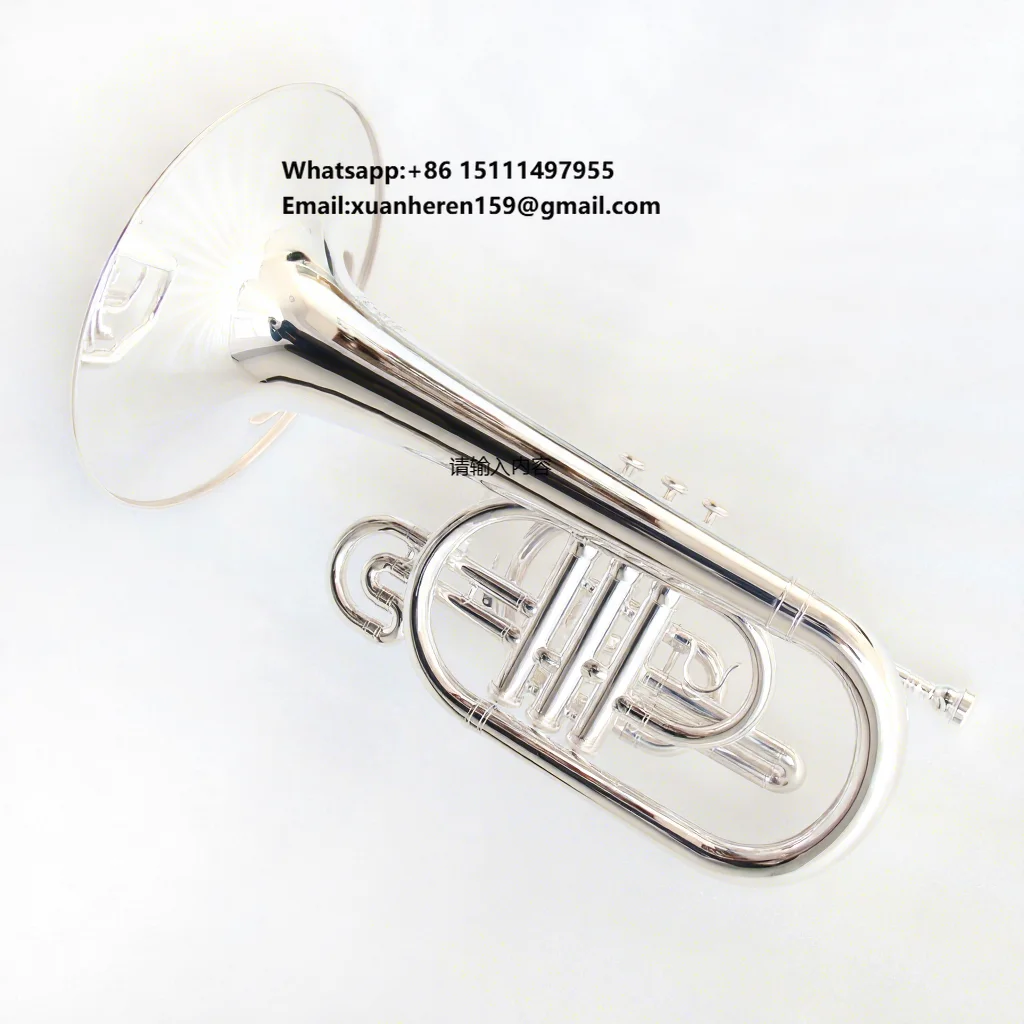 RTS Mellophone F Flat Brass Silver Plated Marching Band Orchestra Performers Instrument OEM Sale Euphonium Musical Instrument
RTS Mellophone F Flat Brass Silver Plated Marching Band Orchestra Performers Instrument OEM Sale Euphonium Musical Instrument