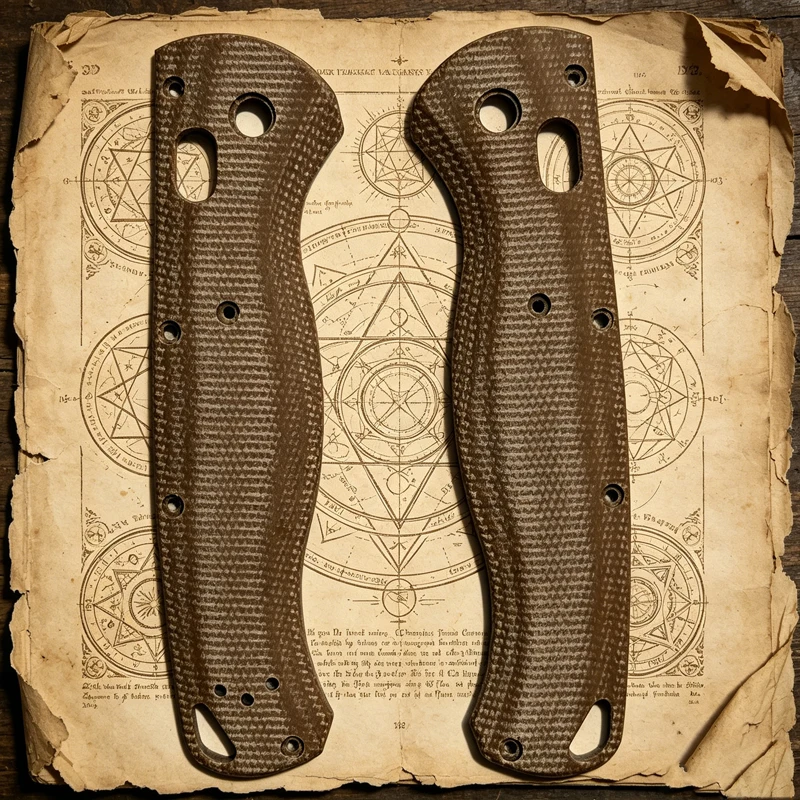 Micarta Yellow / Brown Handle Scales with Pivot Axles for Benchmade 430
Micarta Yellow / Brown Handle Scales with Pivot Axles for Benchmade 430