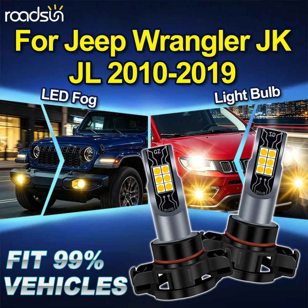 ROADSUN 5202 PSX24W For Jeep Wrangler JK JL 2010-2015 2016 2017 2018 2019 2PCS 3000K Canbus Car LED Fog Light Bulbs Ultra Lamp
ROADSUN 5202 PSX24W For Jeep Wrangler JK JL 2010-2015 2016 2017 2018 2019 2PCS 3000K Canbus Car LED Fog Light Bulbs Ultra Lamp