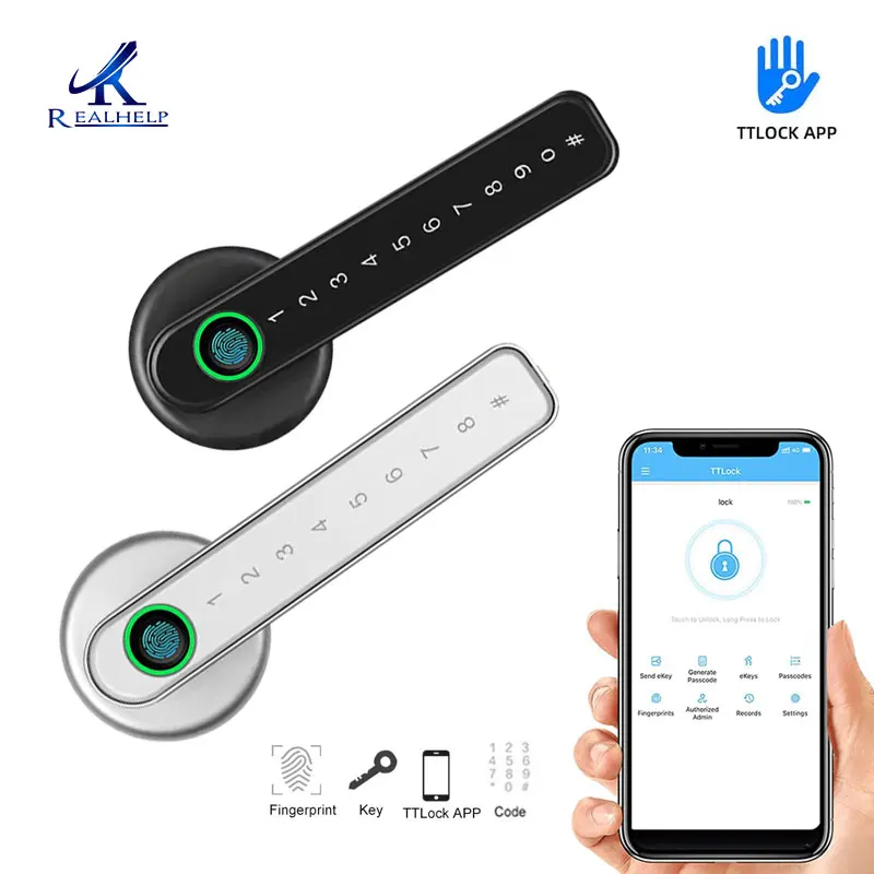 Wooden Door Smart Lock 30~55MM TTLock APP Unlock Keyless Entry Door Lock for Bedroom Keypad Fingerprint Black Lock
Wooden Door Smart Lock 30~55MM TTLock APP Unlock Keyless Entry Door Lock for Bedroom Keypad Fingerprint Black Lock