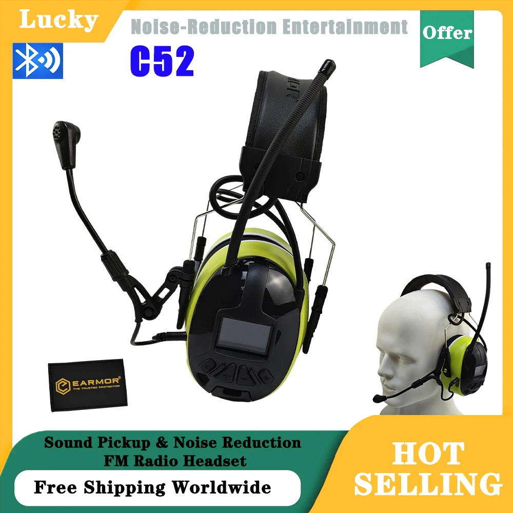 Наушники EARMOR C52 с звукоснимателем и шумоподавлением с связью Bluetooth, FM-радио, воспроизведение мультимедиа/гарнитура для защиты органов слуха
Наушники EARMOR C52 с звукоснимателем и шумоподавлением с связью Bluetooth, FM-радио, воспроизведение мультимедиа/гарнитура для защиты органов слуха