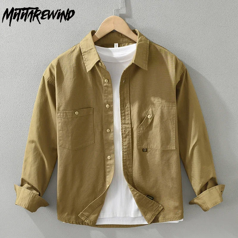 Spring Autumn Cargo Shirt Men Japanese Fashion Mens Long Sleeve Shirt Pure Cotton Clothing Youth Streetwear Loose Tops 2025 New
Spring Autumn Cargo Shirt Men Japanese Fashion Mens Long Sleeve Shirt Pure Cotton Clothing Youth Streetwear Loose Tops 2025 New