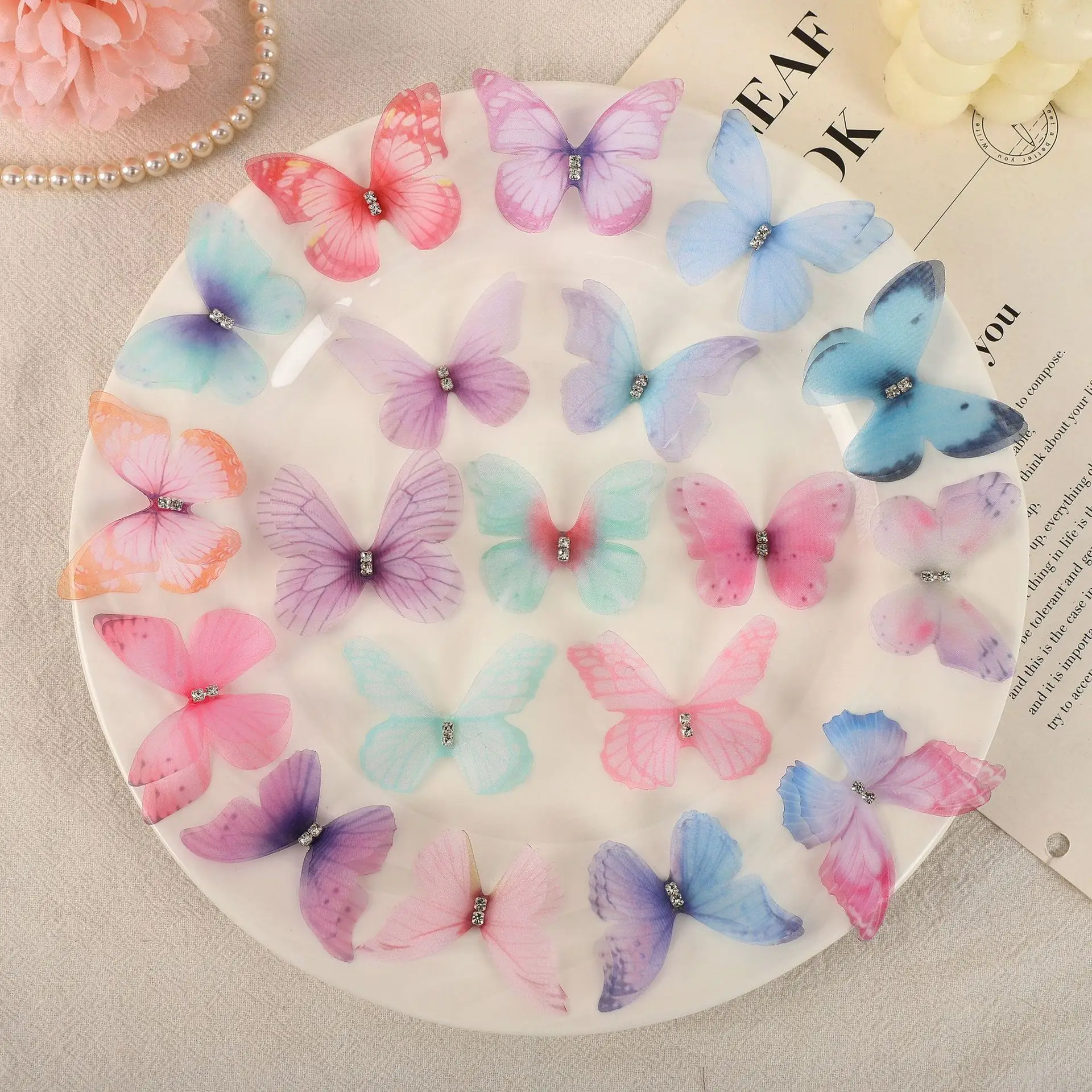 Double Layered Diamond 3D Chiffon Butterfly Party Decoration Wedding Birthday DIY Beauty And Hair Background Wall Accessories
Double Layered Diamond 3D Chiffon Butterfly Party Decoration Wedding Birthday DIY Beauty And Hair Background Wall Accessories