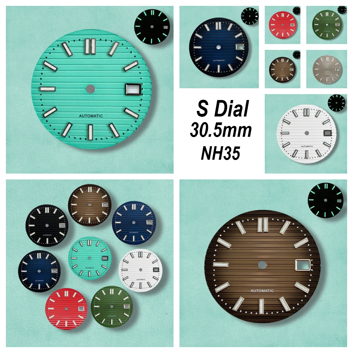 30.5mm S Logo NH35 Dial Dial For NH35 NH36 Movements High Quality NH35 Green Luminous Nauti lus Watch Modification Accessories
30.5mm S Logo NH35 Dial Dial For NH35 NH36 Movements High Quality NH35 Green Luminous Nauti lus Watch Modification Accessories