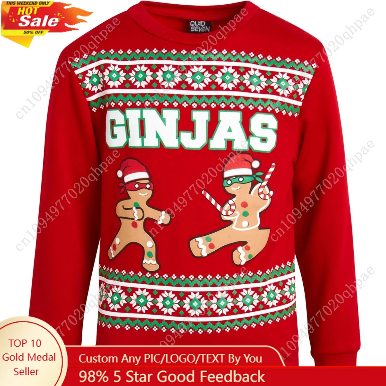 Quad Seven Boys Ugly Christmas Sweater - Soft Fleece Novelty Christmas Holiday Pullover Sweatshirt for Boys
Quad Seven Boys Ugly Christmas Sweater - Soft Fleece Novelty Christmas Holiday Pullover Sweatshirt for Boys