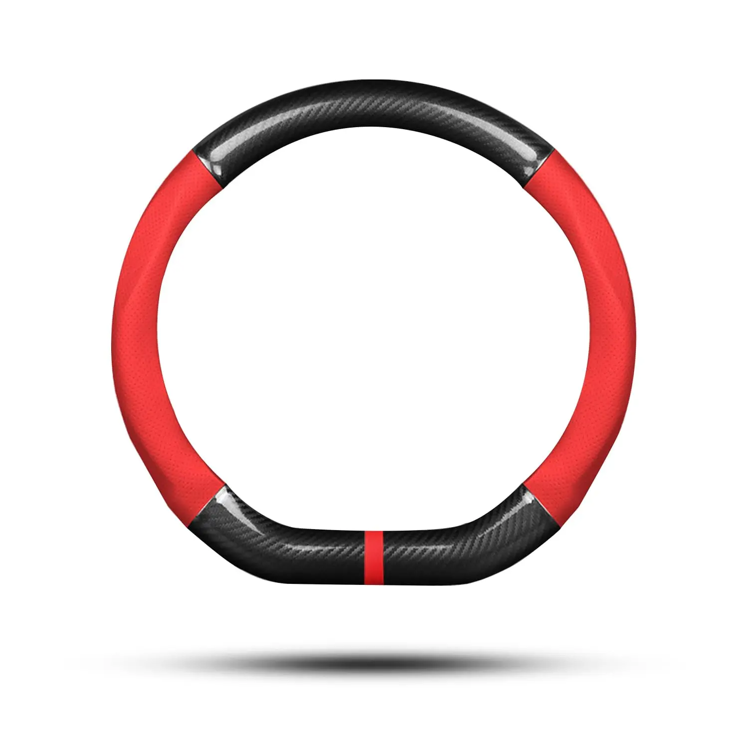 Universal 38cm Non-Slip Sport Steering Wheel Cover With Carbon Fiber And Red PU Leather Accents
Universal 38cm Non-Slip Sport Steering Wheel Cover With Carbon Fiber And Red PU Leather Accents