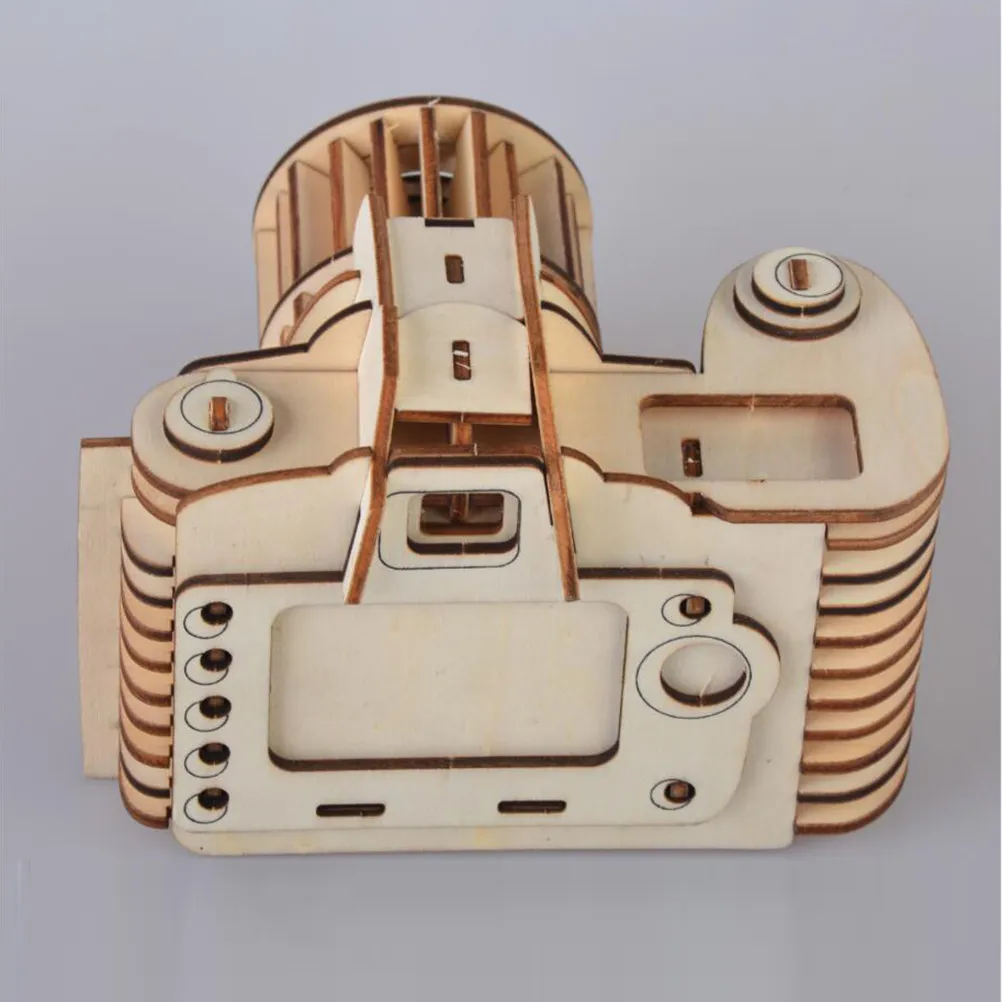 Wooden 3D Puzzle Camera Shape Creative Educational Jigsaw Enhances Kids Creativity Imagination Exercise Ability DIY Assembly
Wooden 3D Puzzle Camera Shape Creative Educational Jigsaw Enhances Kids Creativity Imagination Exercise Ability DIY Assembly