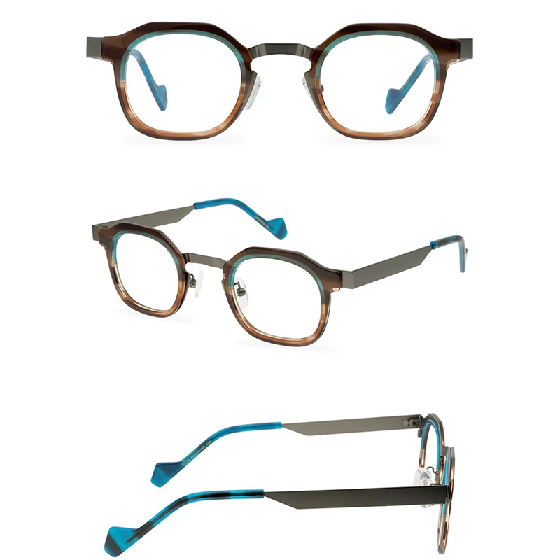 Belight Optical France Design Prescription Vintage Retro Acetate with Metal Irregular Eyeglasses Spectacle Frame Eyewear OTTO
Belight Optical France Design Prescription Vintage Retro Acetate with Metal Irregular Eyeglasses Spectacle Frame Eyewear OTTO