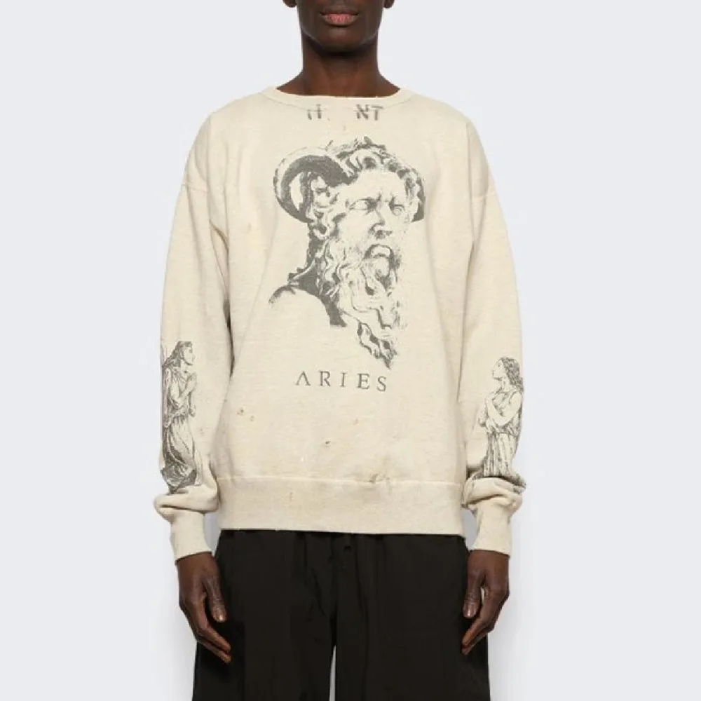 NIGO Men's White Aries Print Vintage Washed Aged Long Sleeve Top Spring High Street Trend Hip Hop Casual Sweatshirt #NGTOP11667
NIGO Men's White Aries Print Vintage Washed Aged Long Sleeve Top Spring High Street Trend Hip Hop Casual Sweatshirt #NGTOP11667
