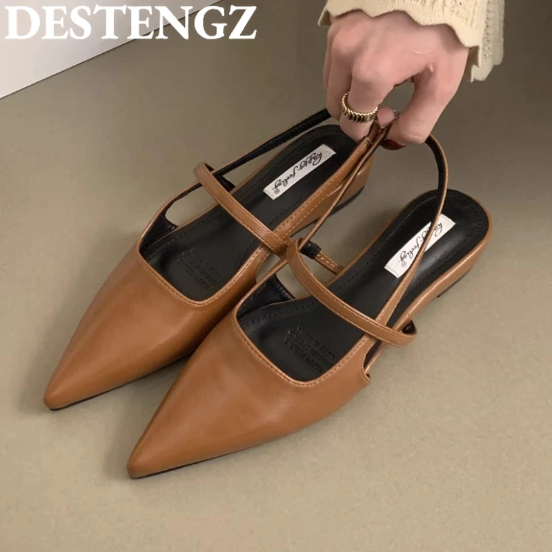 Pointed Toe Heeled Sandals Wedges Shoes Women Slingback 2025 Shallow Slippers Summer Office Shoes Leather Dress Pumps Mujer
Pointed Toe Heeled Sandals Wedges Shoes Women Slingback 2025 Shallow Slippers Summer Office Shoes Leather Dress Pumps Mujer