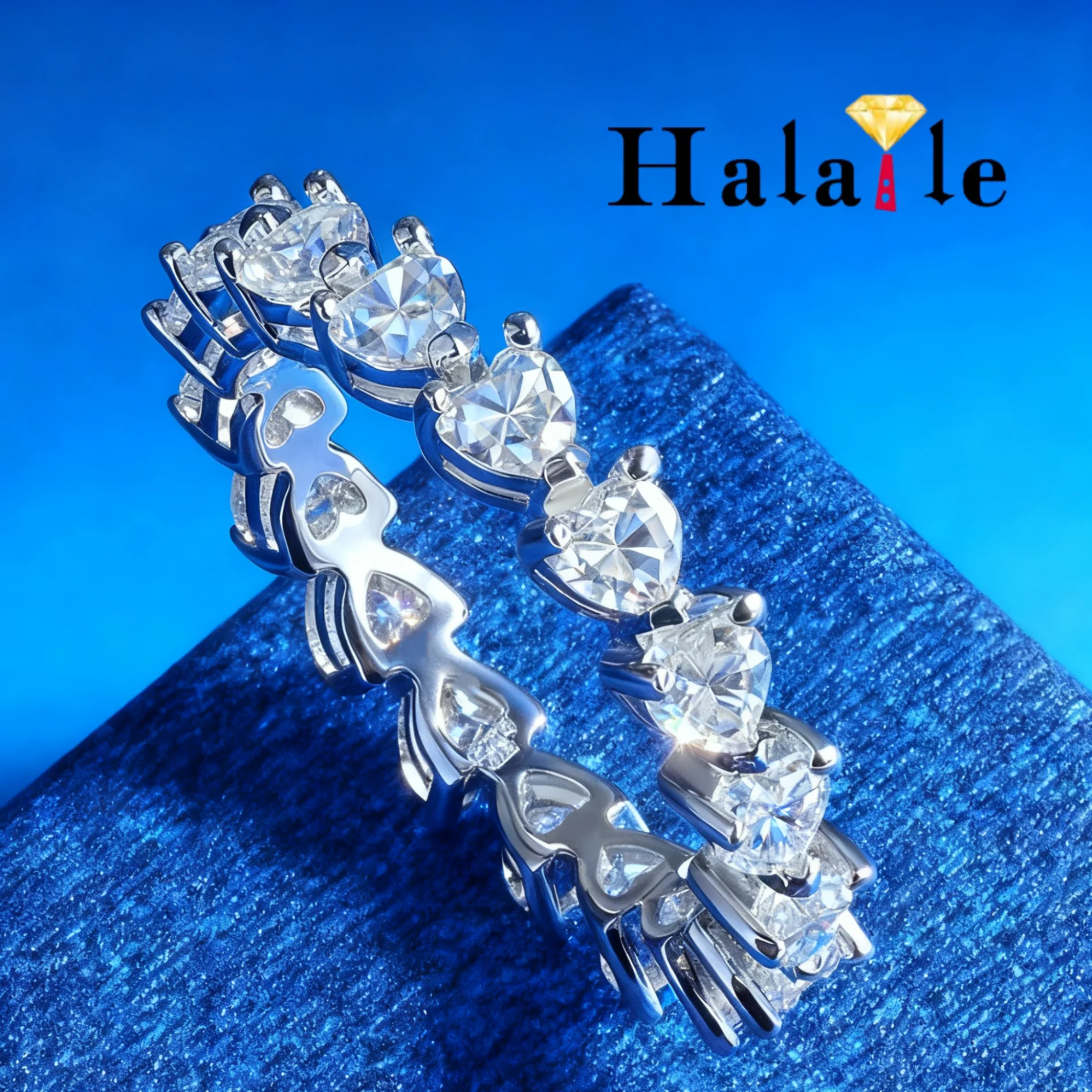 Halaile 3MM D Color Full Moissanite S925 Sterling Silver Love Heart Row Ring Classic Fine Jewelry Women Elegant Luxury Gift
Halaile 3MM D Color Full Moissanite S925 Sterling Silver Love Heart Row Ring Classic Fine Jewelry Women Elegant Luxury Gift