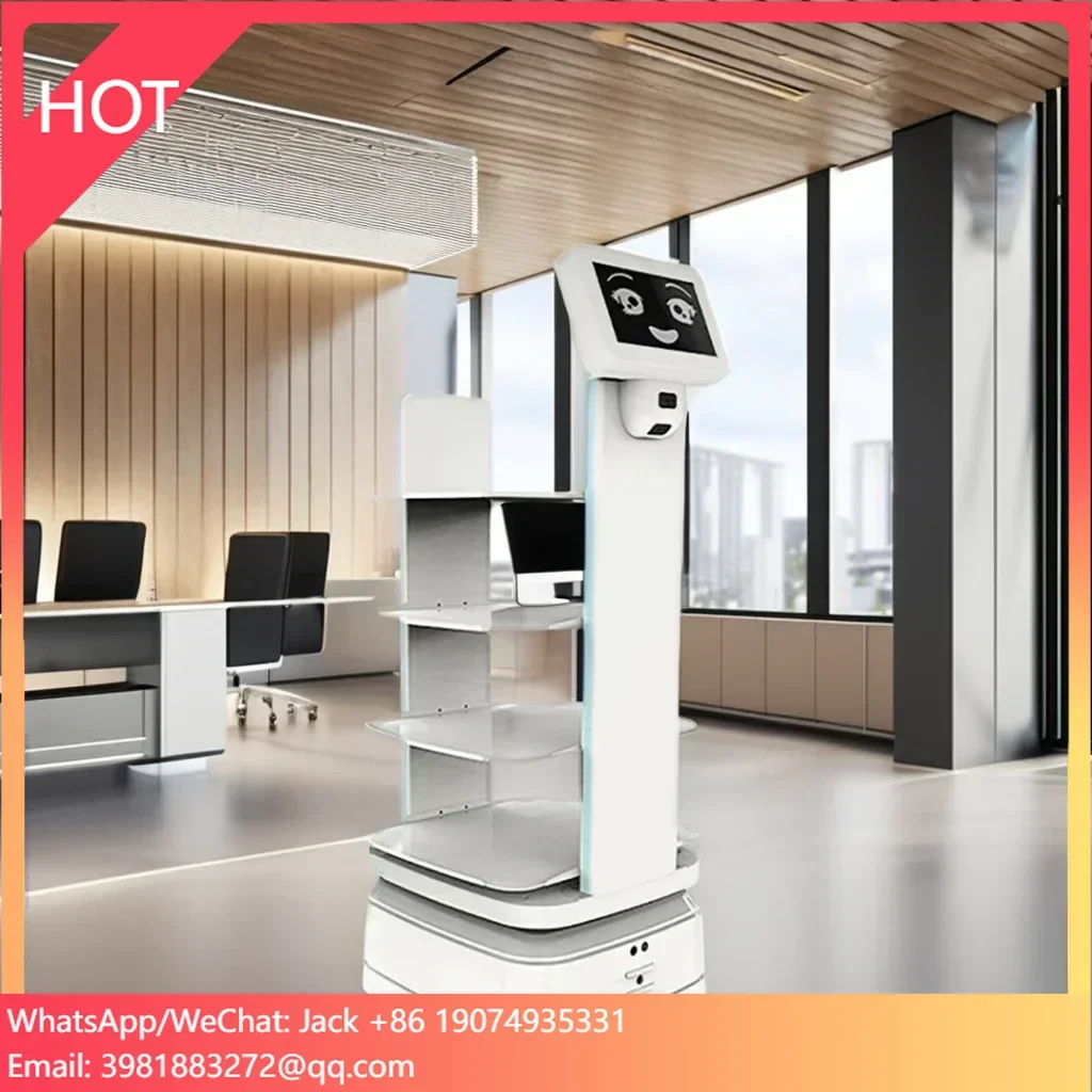 Intelligent Hotel Restaurant Robot for Food Delivery Automatic Self-Service Equipment
Intelligent Hotel Restaurant Robot for Food Delivery Automatic Self-Service Equipment