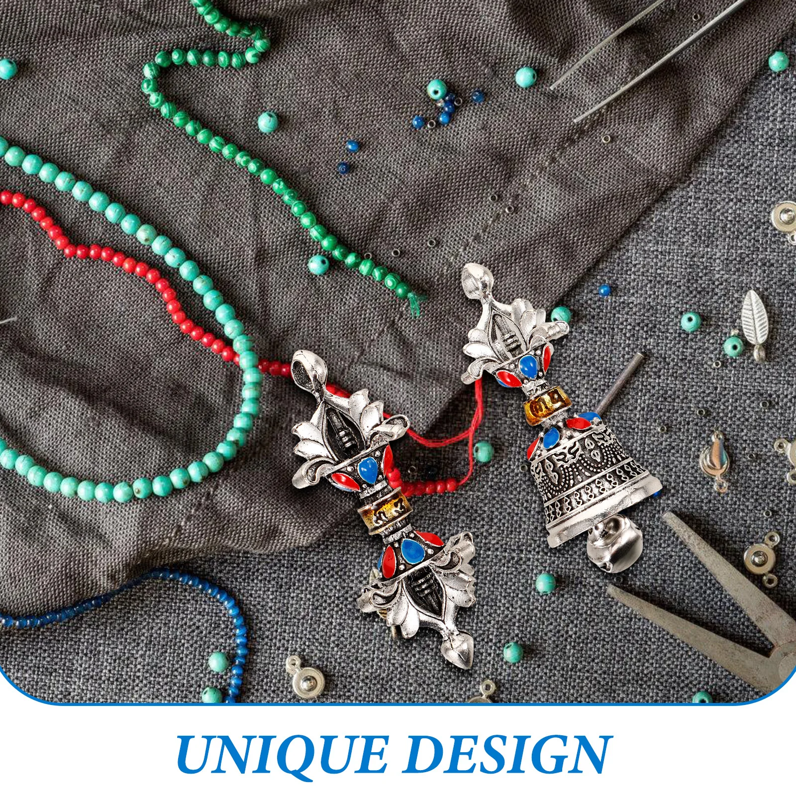 1Set Unique Vajra Bell Decor Creative Metal Pendant Fine Workmanship for Handicraft Jewelry Keychain Charm Ornament
1Set Unique Vajra Bell Decor Creative Metal Pendant Fine Workmanship for Handicraft Jewelry Keychain Charm Ornament