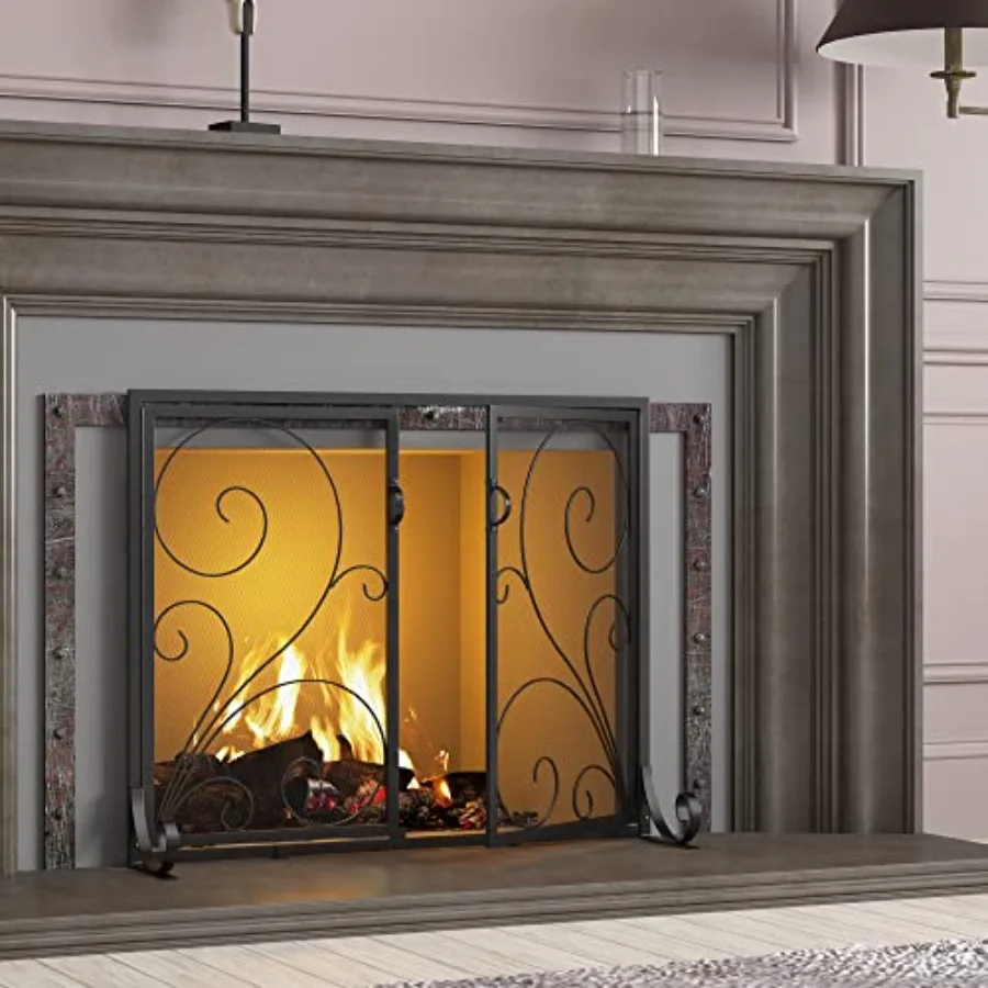 Fireplace Screen with Doors Handcrafted Solid Steel Heavy Duty Metal Mesh Powder Coat Finish Spark Guard
Fireplace Screen with Doors Handcrafted Solid Steel Heavy Duty Metal Mesh Powder Coat Finish Spark Guard
