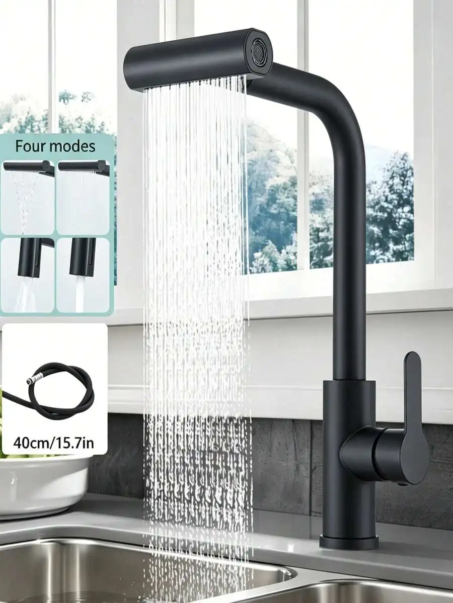Modern Dual-Function Waterfall Kitchen Faucet 4-Mode Stainless Steel High Arch Spout for Cold & Hot Water
Modern Dual-Function Waterfall Kitchen Faucet 4-Mode Stainless Steel High Arch Spout for Cold & Hot Water