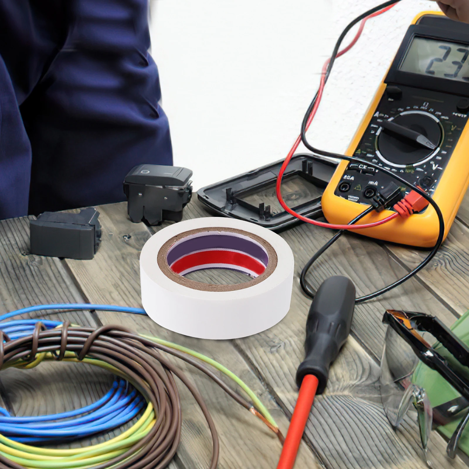 6Roll High-Temp Insulation Tape Electrical Insulating Tape Outdoor High Temp Color Car Indoor Insulation Electrician wiring tape
6Roll High-Temp Insulation Tape Electrical Insulating Tape Outdoor High Temp Color Car Indoor Insulation Electrician wiring tape