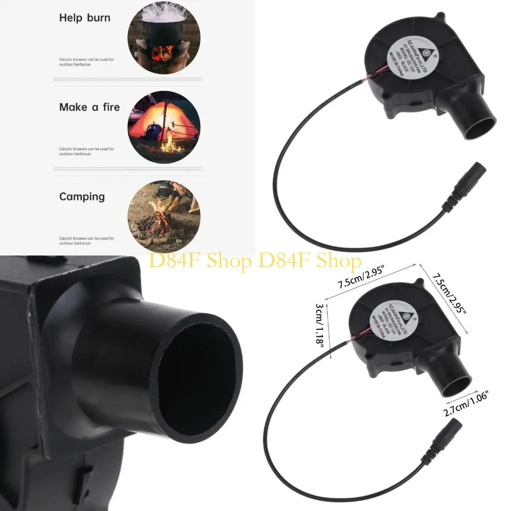 D84F BBQ Air Blower USB 5V 12V 5.5x2.1mm Portable Lightweight Electric BBQ Fan Outdoor Cooking Camping Accessory
D84F BBQ Air Blower USB 5V 12V 5.5x2.1mm Portable Lightweight Electric BBQ Fan Outdoor Cooking Camping Accessory