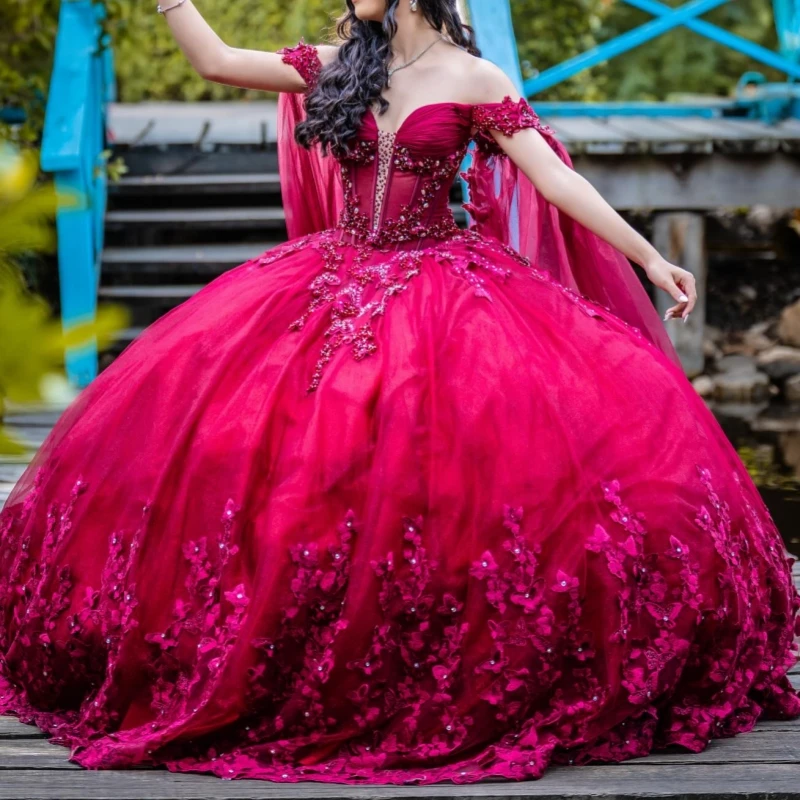 Красное блестящее платье принцессы Quinceanera с открытыми плечами и аппликацией с бантом, украшенное бисером и кристаллами, тюль, милое платье 16, бальное платье Vestidos 15 Anos
Красное блестящее платье принцессы Quinceanera с открытыми плечами и аппликацией с бантом, украшенное бисером и кристаллами, тюль, милое платье 16, бальное платье Vestidos 15 Anos