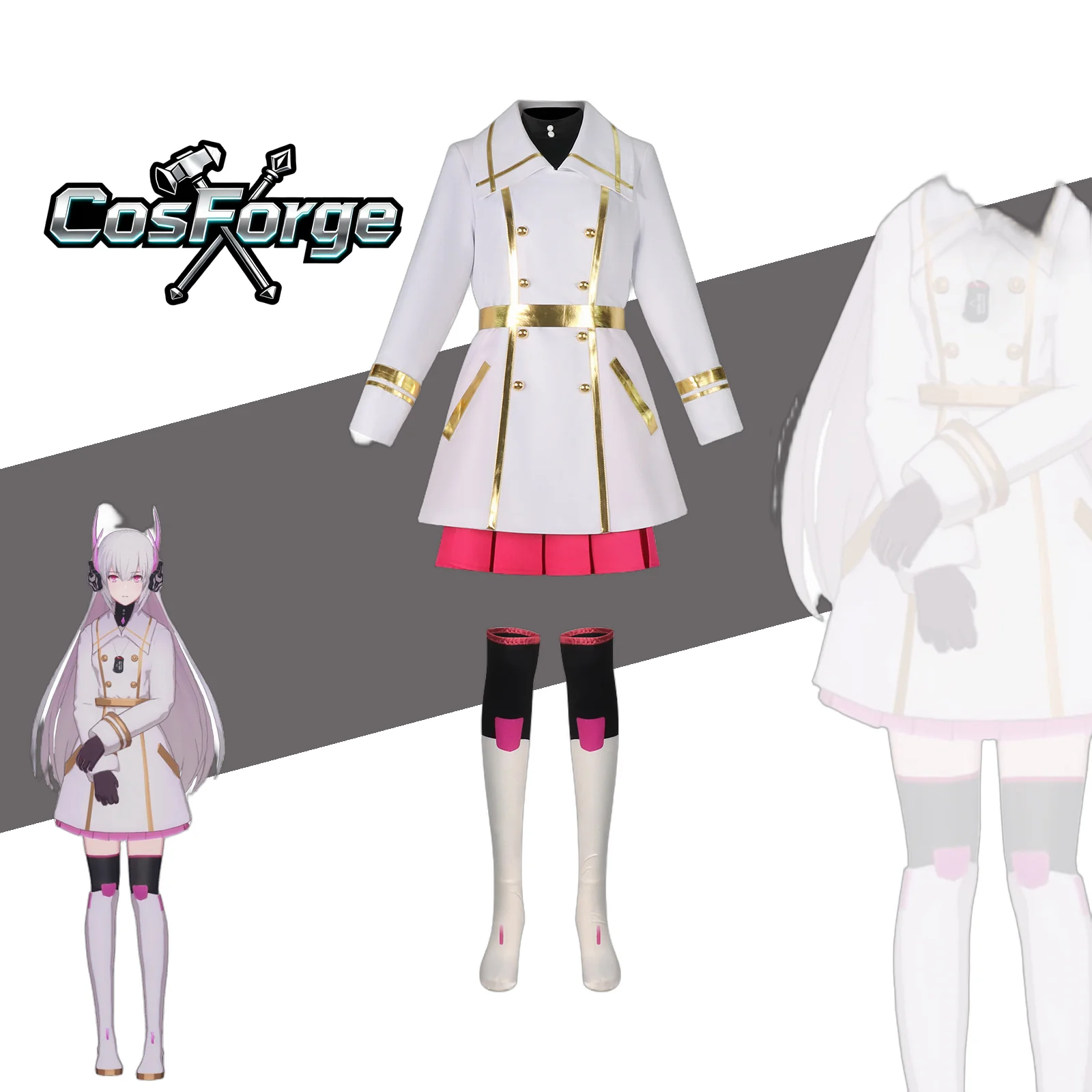 Punishing Gray Raven Liv Eclipse Cosplay Costume - White Dress Combat Uniform Wig Women Sexy Halloween Party
Punishing Gray Raven Liv Eclipse Cosplay Costume - White Dress Combat Uniform Wig Women Sexy Halloween Party