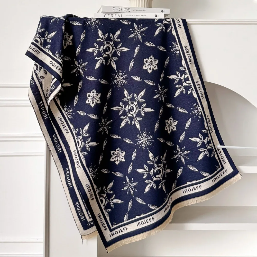 Trendy Elegant Jacquard Design Scarf Coldproof Windproof Fringe Shawl Warm Imitation Cashmere Scarf for Autumn Winter
Trendy Elegant Jacquard Design Scarf Coldproof Windproof Fringe Shawl Warm Imitation Cashmere Scarf for Autumn Winter