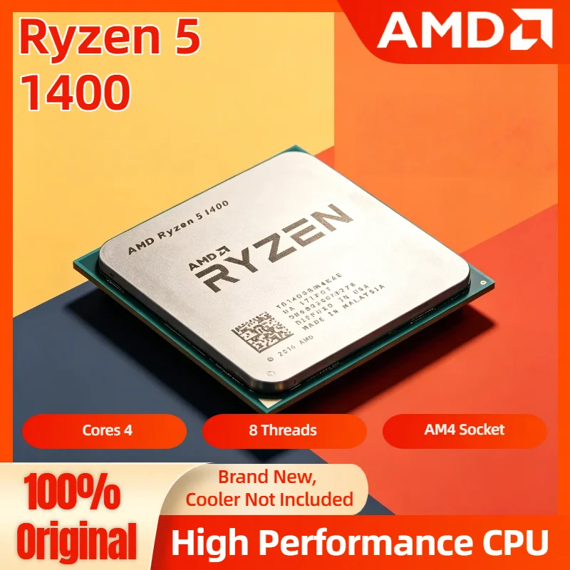 AMD Ryzen 5 1400 R5 1400 4-Core 8-Thread 3.4 GHz CPU Unlocked Desktop Processor Socket AM4 Gaming CPU Without Package
AMD Ryzen 5 1400 R5 1400 4-Core 8-Thread 3.4 GHz CPU Unlocked Desktop Processor Socket AM4 Gaming CPU Without Package