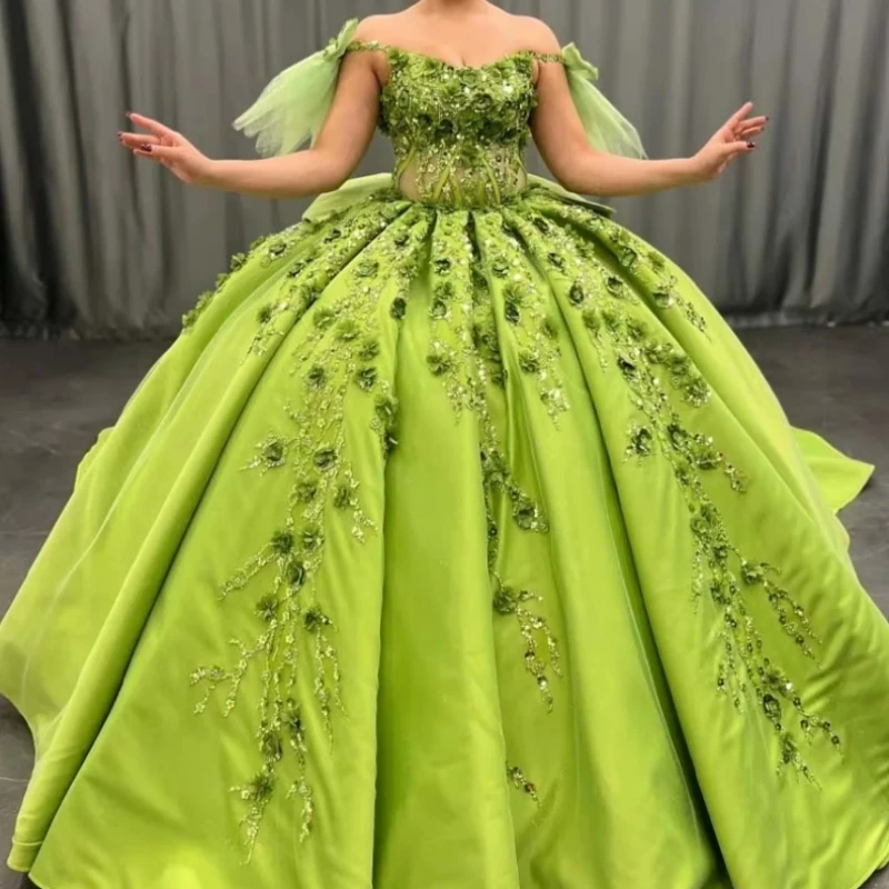 Customized Luxury Mexican Sweet 15 16 Girl Quinceanera Dresses Ballgown 3D Floral Applique Sweep Train Women Party Prom Dress
Customized Luxury Mexican Sweet 15 16 Girl Quinceanera Dresses Ballgown 3D Floral Applique Sweep Train Women Party Prom Dress