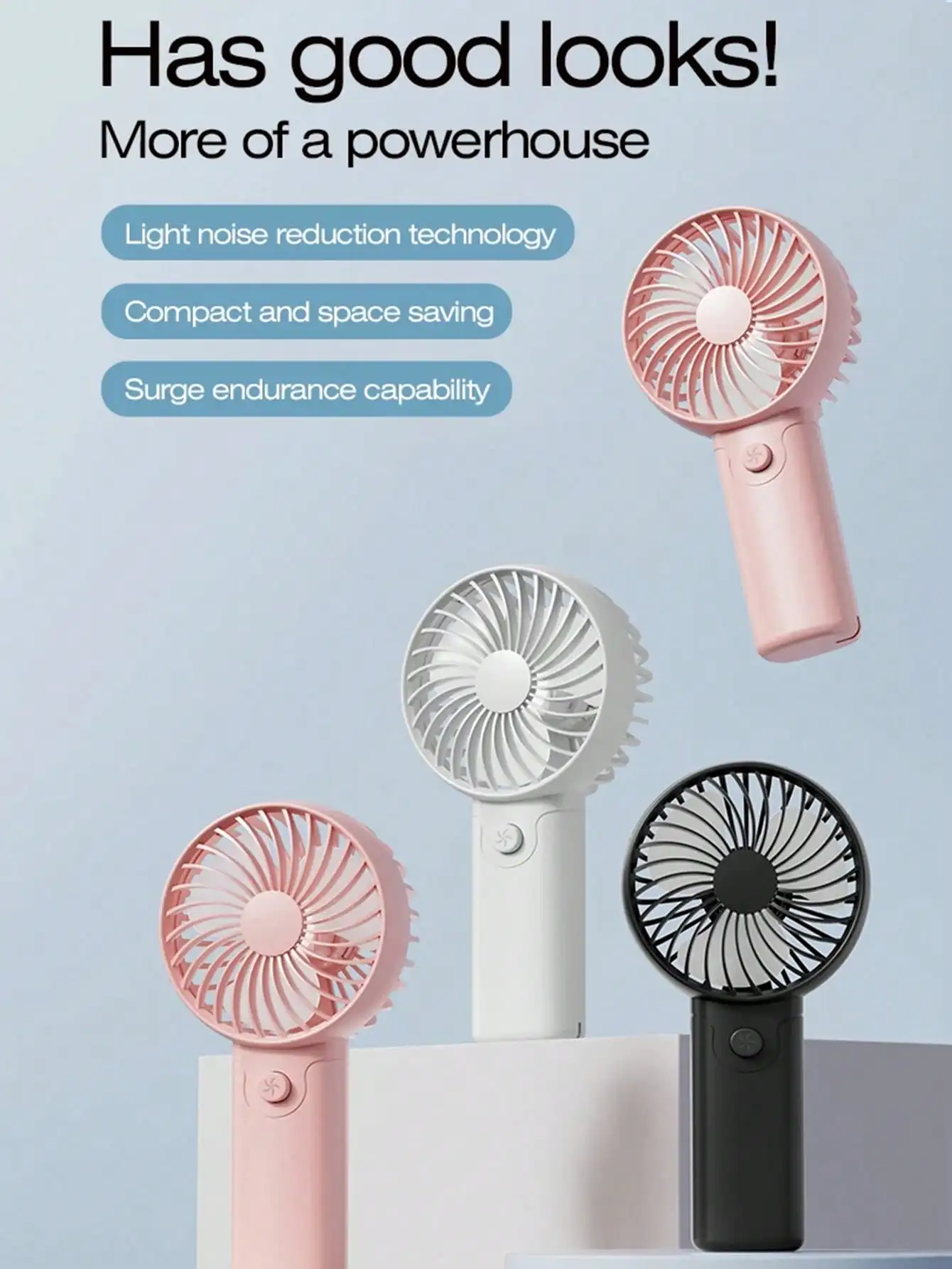 1pc Unisex Battery Operated Mini Portable Hand Fan, Stable Airflow, Suitable For Gift, Outdoor Travel, Beach, Home, Office, Daily Use (Batteries Not Included)
1pc Unisex Battery Operated Mini Portable Hand Fan, Stable Airflow, Suitable For Gift, Outdoor Travel, Beach, Home, Office, Daily Use (Batteries Not Included)