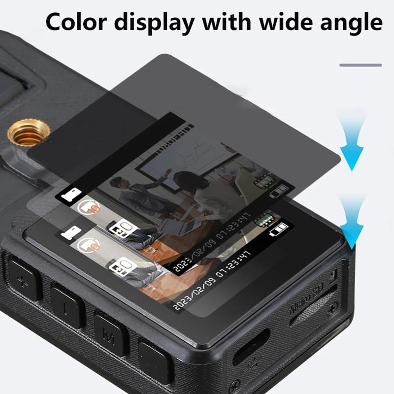 Спортивная камера высокого разрешения, регистратор правоохранительных органов с экраном, инфракрасная вращающаяся линза ночного видения A39
Спортивная камера высокого разрешения, регистратор правоохранительных органов с экраном, инфракрасная вращающаяся линза ночного видения A39