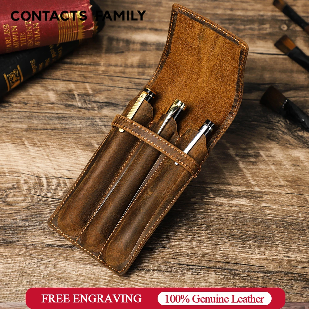 Handmade Genuine Leather Pen case Luxury Pen Holder Organizer 1/2/3 Slots Pen Pouch Adult Student Pen Storage Office School Bag
Handmade Genuine Leather Pen case Luxury Pen Holder Organizer 1/2/3 Slots Pen Pouch Adult Student Pen Storage Office School Bag