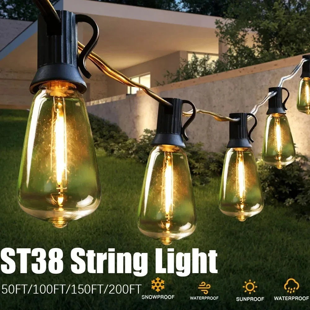 ST38 гирлянда для улицы, подключаемая небьющаяся водонепроницаемая пластиковая светодиодная лампа, садовый декор, сказочный светильник
ST38 гирлянда для улицы, подключаемая небьющаяся водонепроницаемая пластиковая светодиодная лампа, садовый декор, сказочный светильник