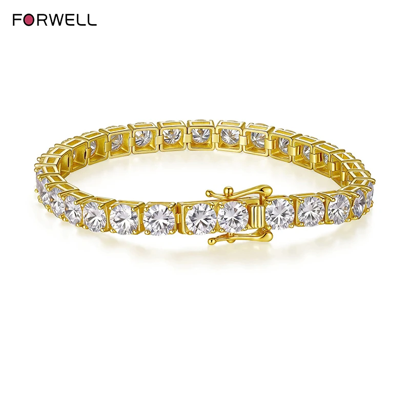 FORWELL настоящий D цвет полный 2 мм муассанит теннисный браслет для женщин S925 позолоченные браслеты из розового золота 18 карат с бриллиантами
FORWELL настоящий D цвет полный 2 мм муассанит теннисный браслет для женщин S925 позолоченные браслеты из розового золота 18 карат с бриллиантами