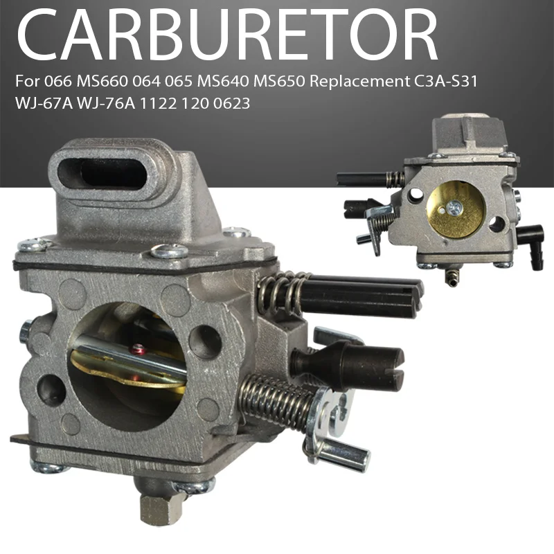 Chainsaw Carburetor Assembly for STIHL 066 MS660 064 065 MS640 MS650 Replacement C3A-S31 WJ-67A WJ-76A 1122 120 0623
Chainsaw Carburetor Assembly for STIHL 066 MS660 064 065 MS640 MS650 Replacement C3A-S31 WJ-67A WJ-76A 1122 120 0623
