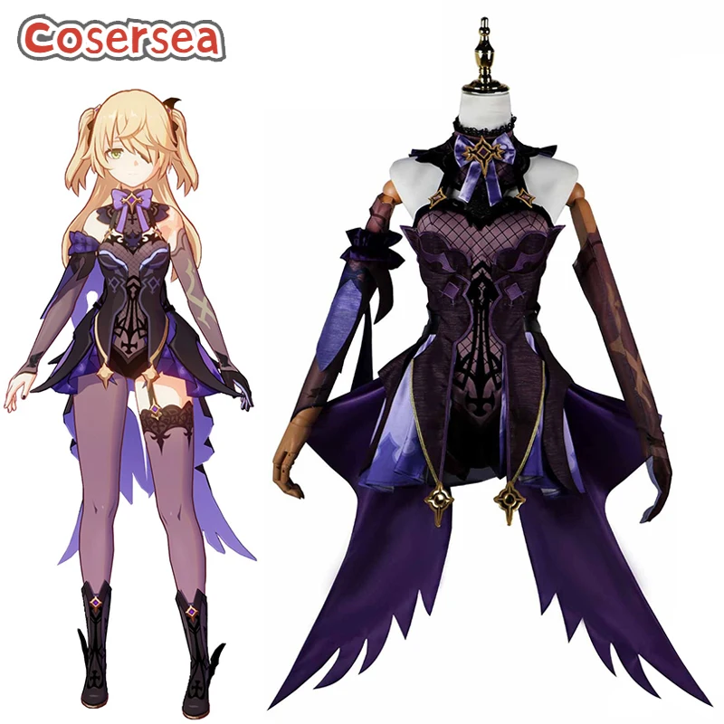 Cosersea Fischl Cosplay Costume Genshin Impact Fischl Role Play Halloween Women Purple Dress Uniform Party Suit Outfit Fullset
Cosersea Fischl Cosplay Costume Genshin Impact Fischl Role Play Halloween Women Purple Dress Uniform Party Suit Outfit Fullset