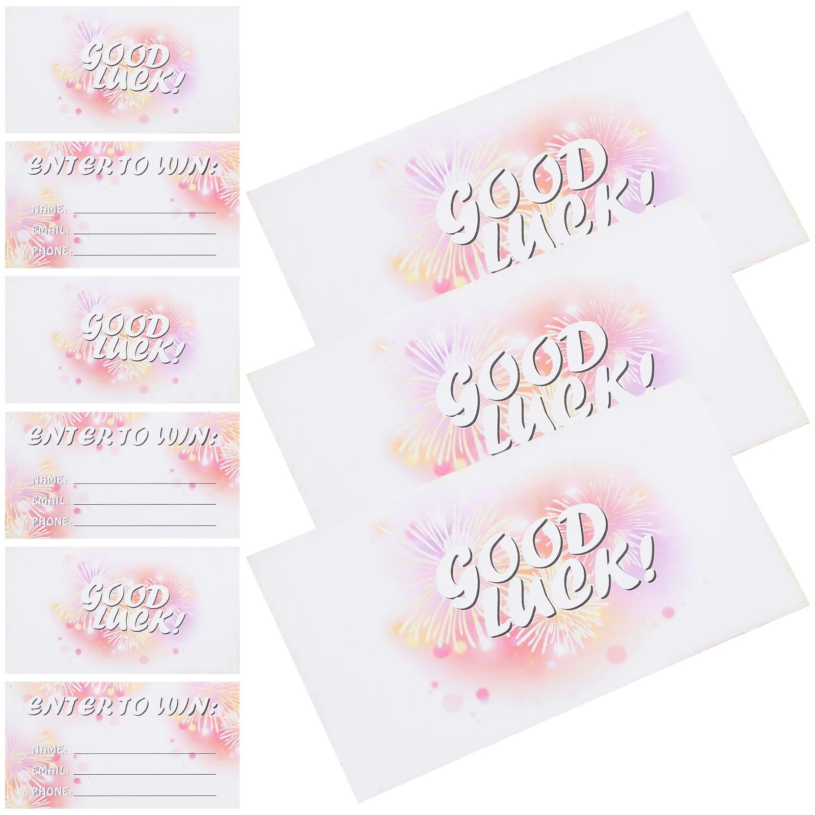 300Pcs Empty Raffle Tickets Sheets Door Prize Ticket Cards for Raffles Carnivals Trade Shows Collect Winner Information Easily
300Pcs Empty Raffle Tickets Sheets Door Prize Ticket Cards for Raffles Carnivals Trade Shows Collect Winner Information Easily