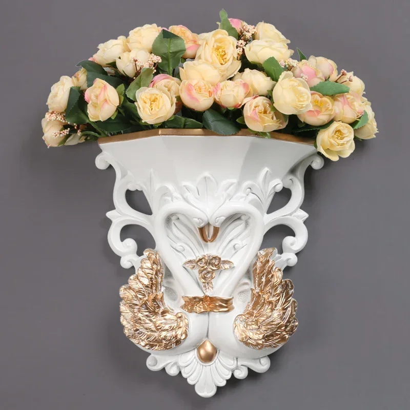 Европейская настенная подвесная каучуковая ваза + искусственный цветок украшение креативный настенный фон парные аксессуары Ремесло Декор 
Европейская настенная подвесная каучуковая ваза + искусственный цветок украшение креативный настенный фон парные аксессуары Ремесло Декор