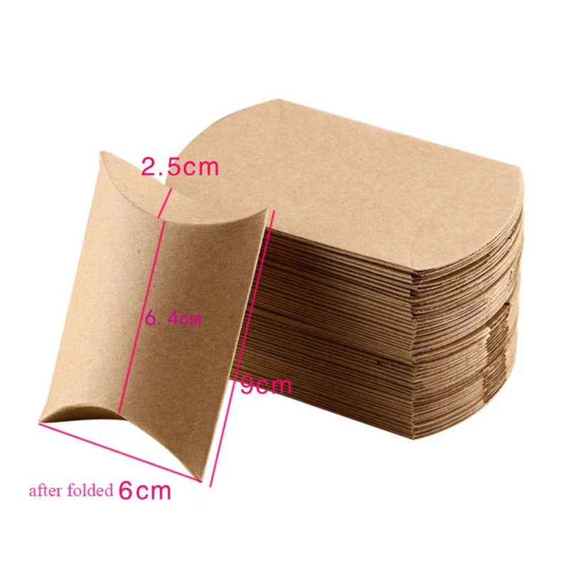 50pcs Pillow Candy Box Kraft Paper Christmas DIY Gift Foldable Package Boxes Wedding Favors Birthday Party Decorations
50pcs Pillow Candy Box Kraft Paper Christmas DIY Gift Foldable Package Boxes Wedding Favors Birthday Party Decorations
