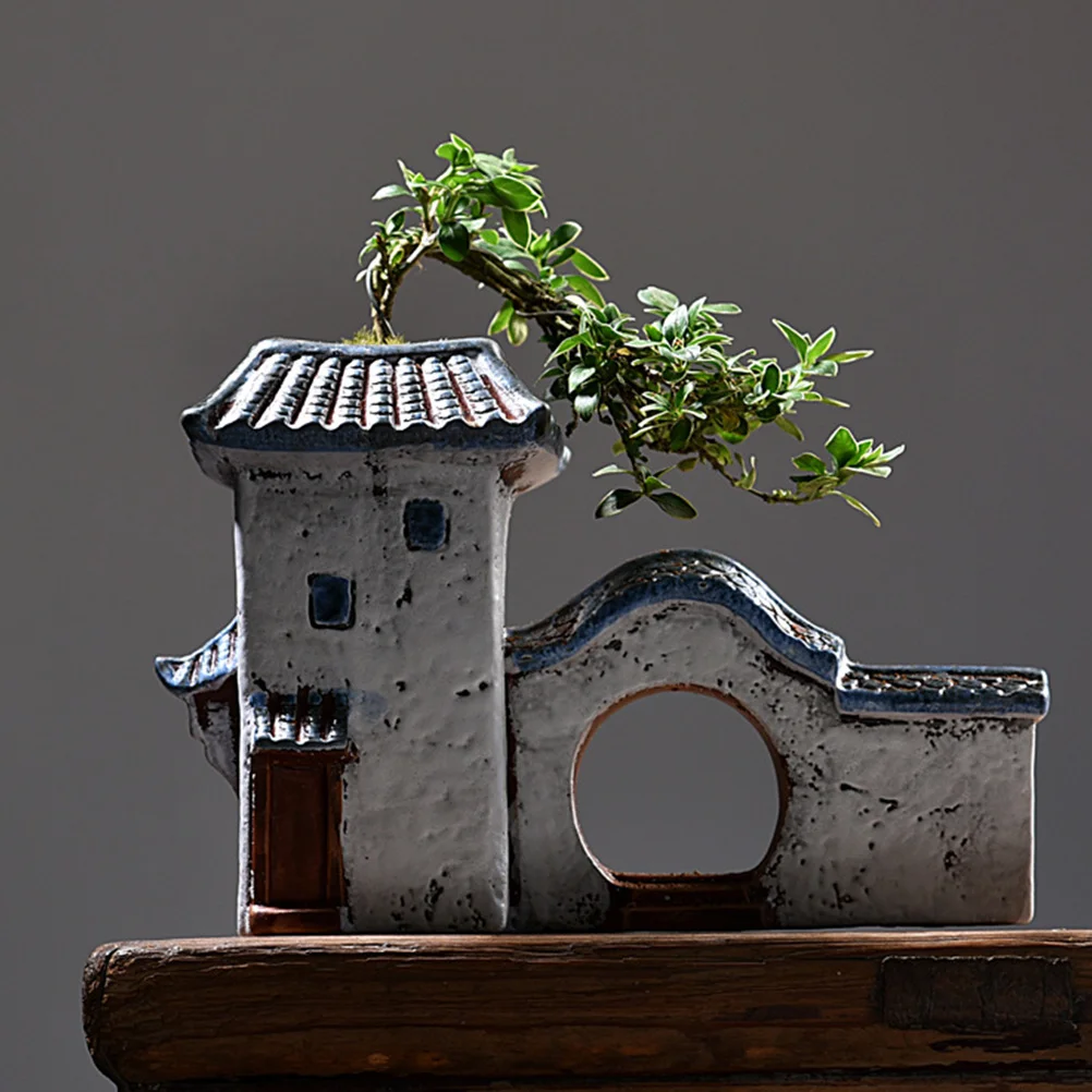 1Pcs Ceramic Chinese Style Zen Flower Pot Creative Succulent Plant Holder Landscape Flowerpot for Home Garden Decoration 
1Pcs Ceramic Chinese Style Zen Flower Pot Creative Succulent Plant Holder Landscape Flowerpot for Home Garden Decoration