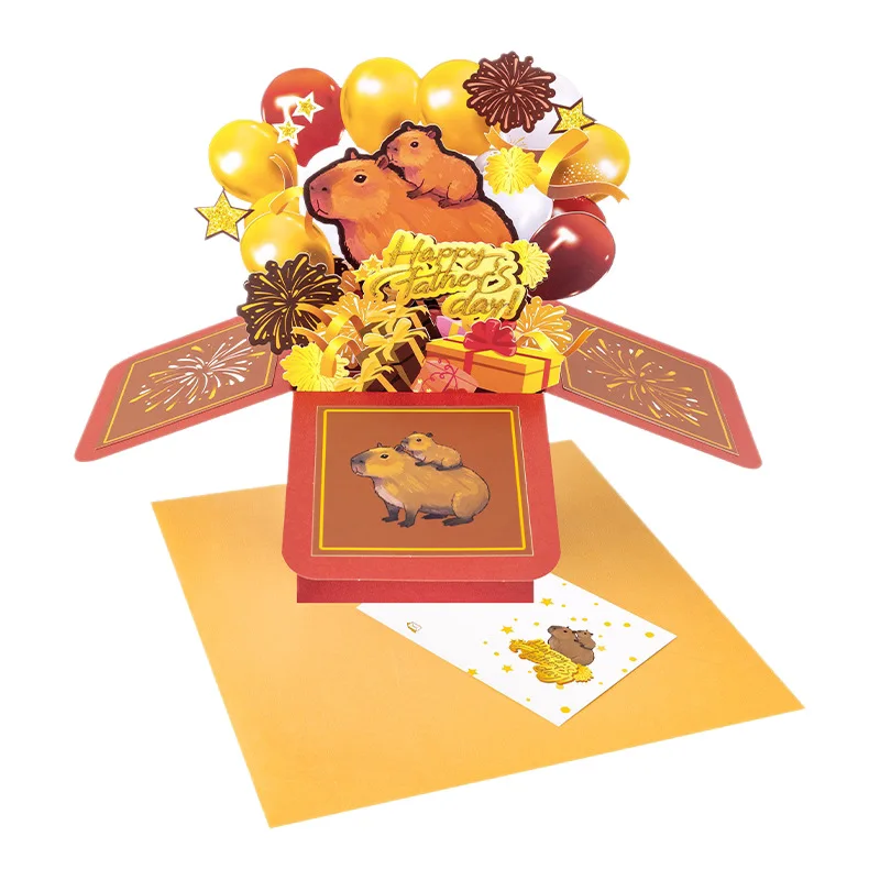 2Pcs Creative 3D Father's Day Greeting Card Capybara Parent-and-Child Theme Square Display Box
2Pcs Creative 3D Father's Day Greeting Card Capybara Parent-and-Child Theme Square Display Box