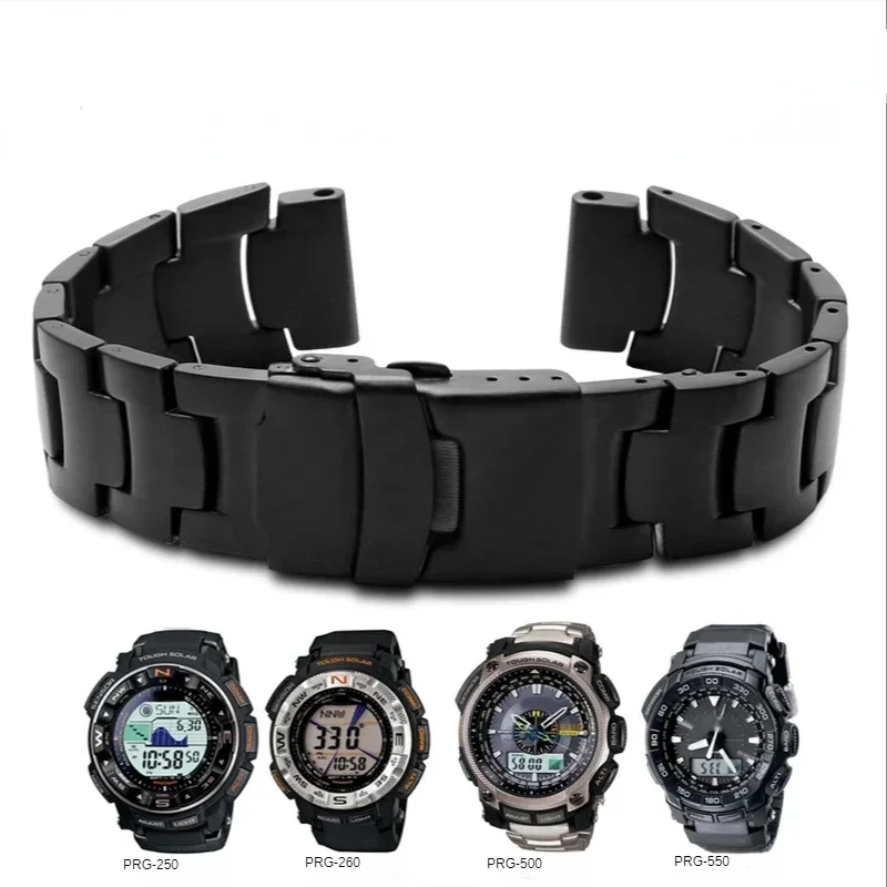 Stainless Steel Watch Strap for Casio PRG-250 260 280 500 510 550 Sport Climbing Solid Steel Watch Band Accessories 18mm
Stainless Steel Watch Strap for Casio PRG-250 260 280 500 510 550 Sport Climbing Solid Steel Watch Band Accessories 18mm
