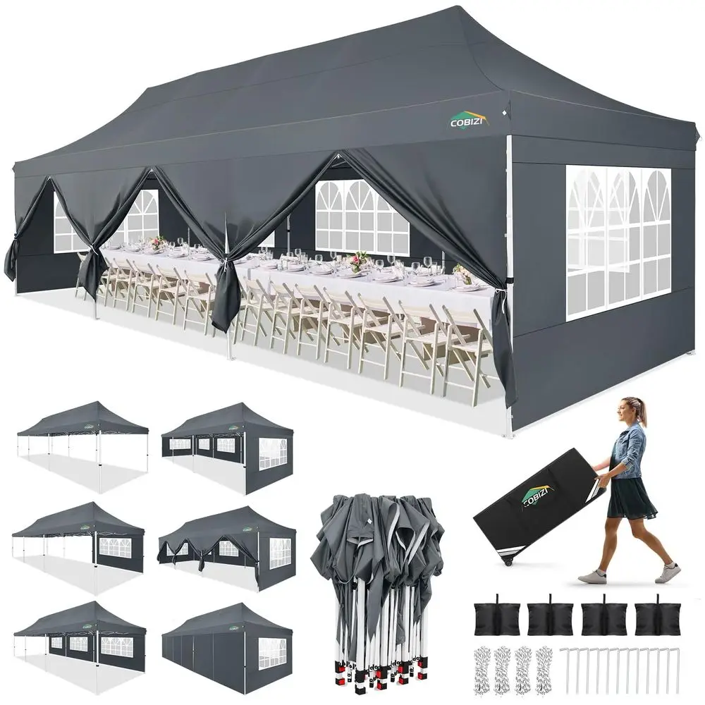 10x30 Pop up Canopy with Roller Bag amp 8 Removable Sidewalls, Canopy Tent for Parties, Wedding, and Commercials, Waterproof an
10x30 Pop up Canopy with Roller Bag amp 8 Removable Sidewalls, Canopy Tent for Parties, Wedding, and Commercials, Waterproof an