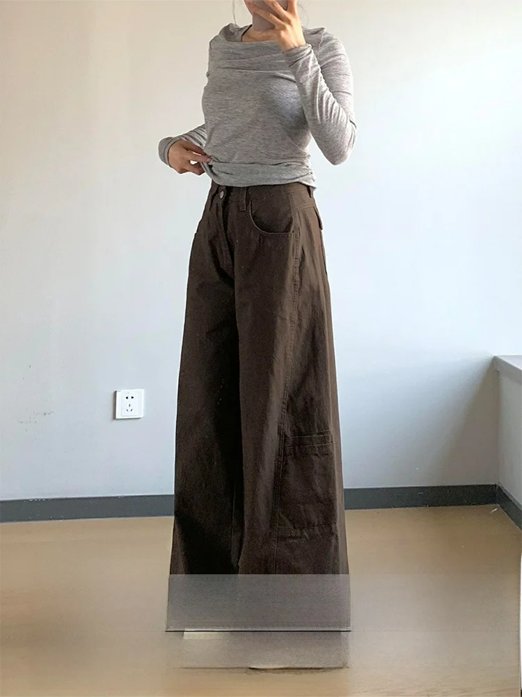 Женские джинсы-брюки большого размера, повседневные, в американском стиле, с широкими штанинами, цвет кофе, осенне-зимние, новые, прямого кроя
Женские джинсы-брюки большого размера, повседневные, в американском стиле, с широкими штанинами, цвет кофе, осенне-зимние, новые, прямого кроя