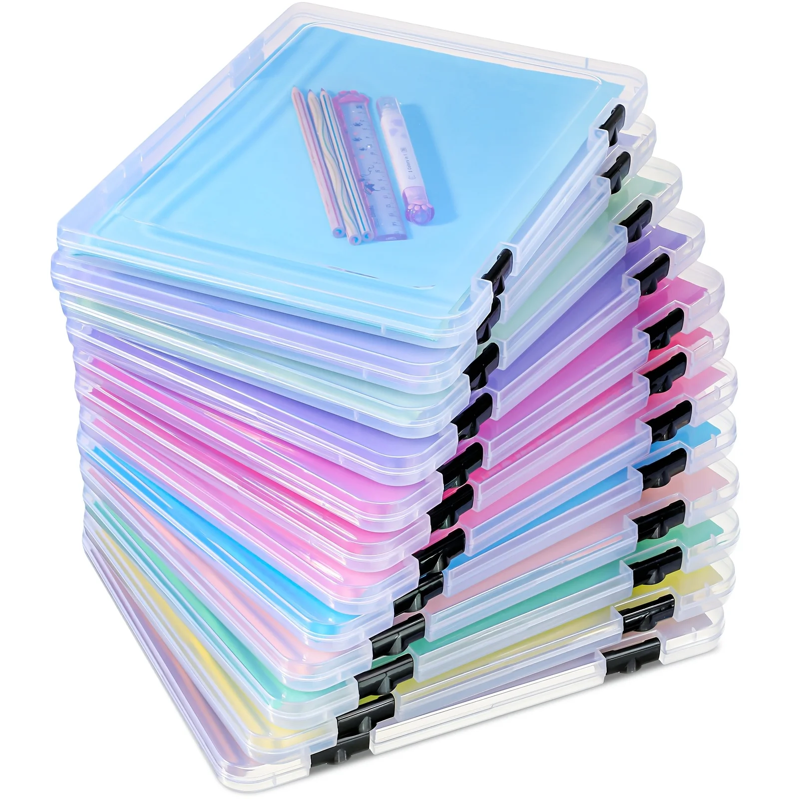 12pcs A4 Project Case Clear Portable Scrapbook Paper Storage Box With Snap Tight Box Document Case
12pcs A4 Project Case Clear Portable Scrapbook Paper Storage Box With Snap Tight Box Document Case