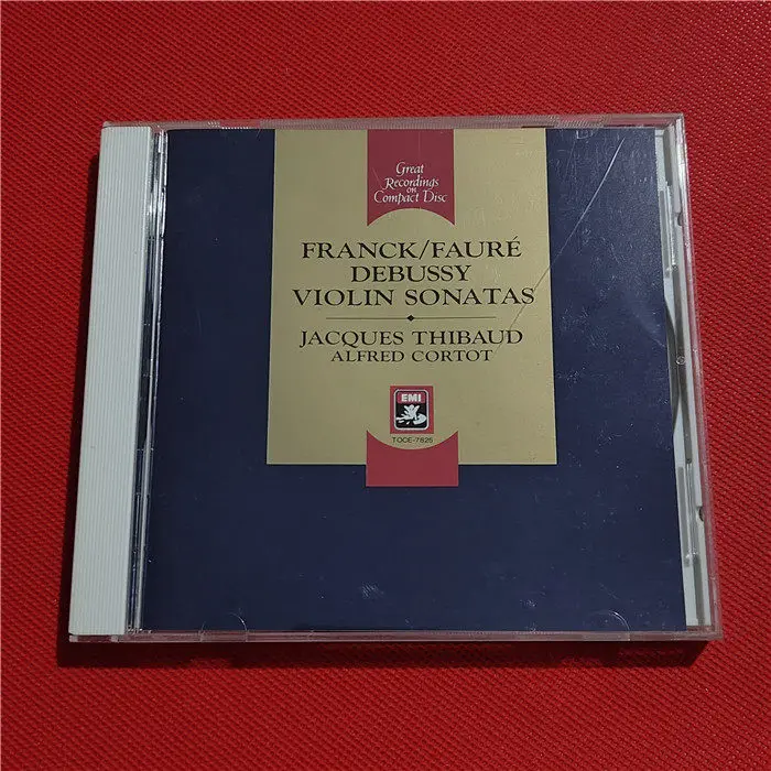 CD Franck / Fauré / Debussy: Violin Sonatas - Jacques Thibaud, Alfred Cortot - EMI Great Recordings Compact Disc Classical CD
CD Franck / Fauré / Debussy: Violin Sonatas - Jacques Thibaud, Alfred Cortot - EMI Great Recordings Compact Disc Classical CD