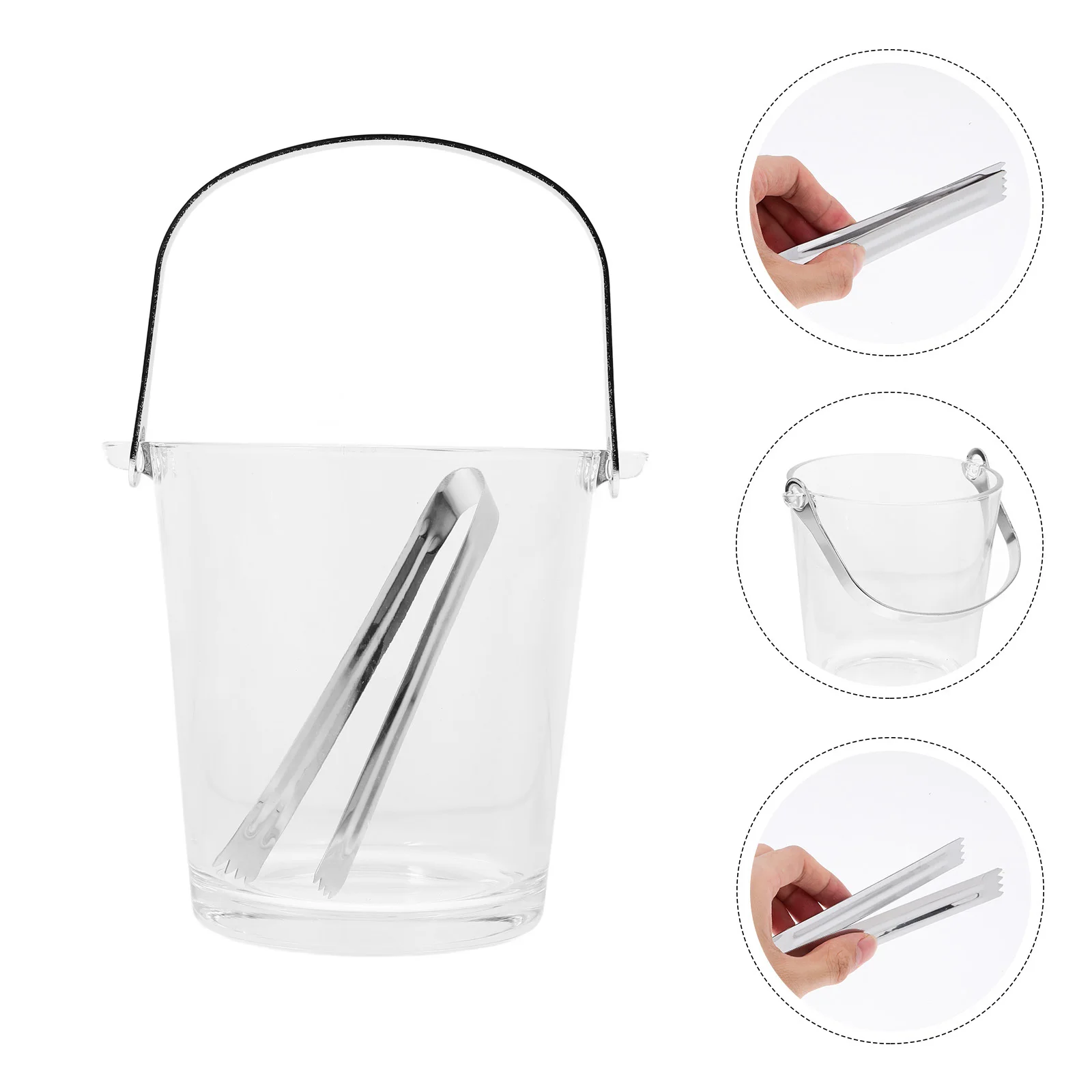Beverage Bucket Ice Container for Party with Tongs Drinks Buckets Parties Holder 
Beverage Bucket Ice Container for Party with Tongs Drinks Buckets Parties Holder