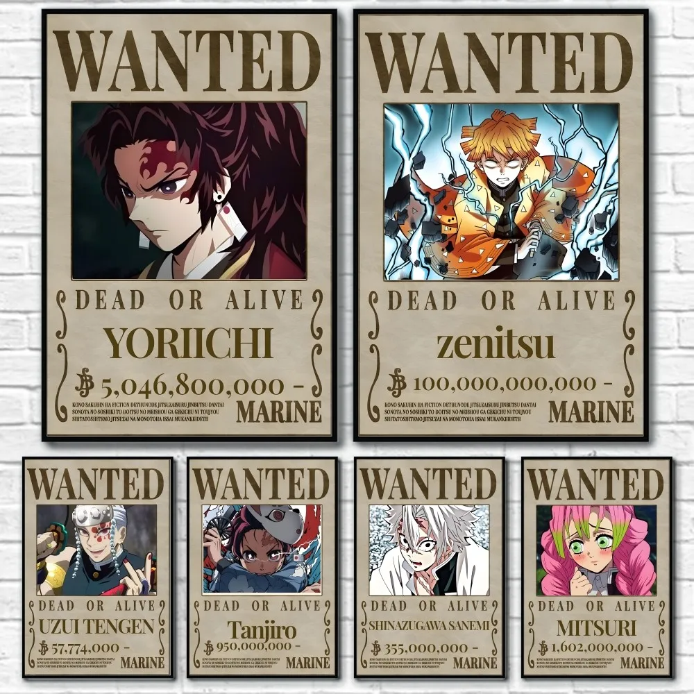D-Demon S-Slayers Wanted Poster Sticky Wall Art Printing Waterproof Home Living Bed Room Bar Aesthetic Decor
D-Demon S-Slayers Wanted Poster Sticky Wall Art Printing Waterproof Home Living Bed Room Bar Aesthetic Decor