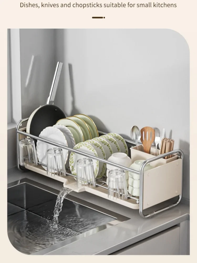 Multifunctional Kitchen Sink Next to The Bowl Drain Tray Rack Sink Storage Dishes Narrow Drying Dishes and Chopsticks Holder
Multifunctional Kitchen Sink Next to The Bowl Drain Tray Rack Sink Storage Dishes Narrow Drying Dishes and Chopsticks Holder