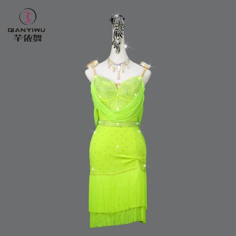 Latin Dance Suit Competition Dancewear Dress Fringe Skirt For Prom Stage Costume Line Clothes Girls Ballroom Outfit Women's Midi
Latin Dance Suit Competition Dancewear Dress Fringe Skirt For Prom Stage Costume Line Clothes Girls Ballroom Outfit Women's Midi