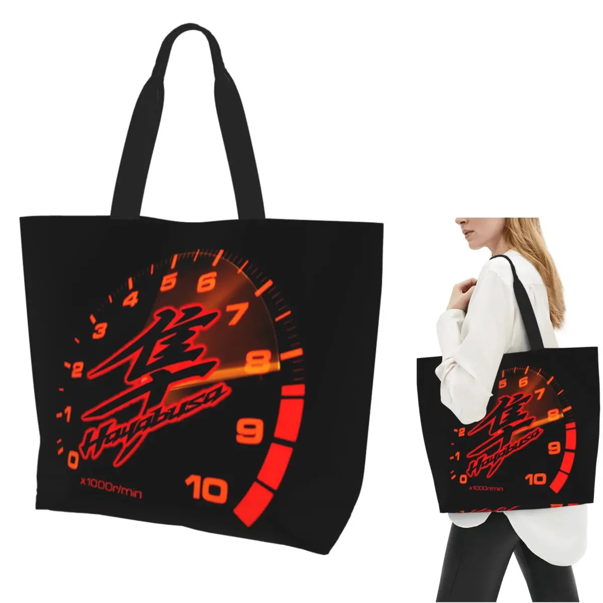 Suzuki Hayabusa мотоциклетная сумка-тоут с логотипом для покупок, холщовая сумка на плечо большой вместимости, продуктовая сумка для покупок для женщин
Suzuki Hayabusa мотоциклетная сумка-тоут с логотипом для покупок, холщовая сумка на плечо большой вместимости, продуктовая сумка для покупок для женщин