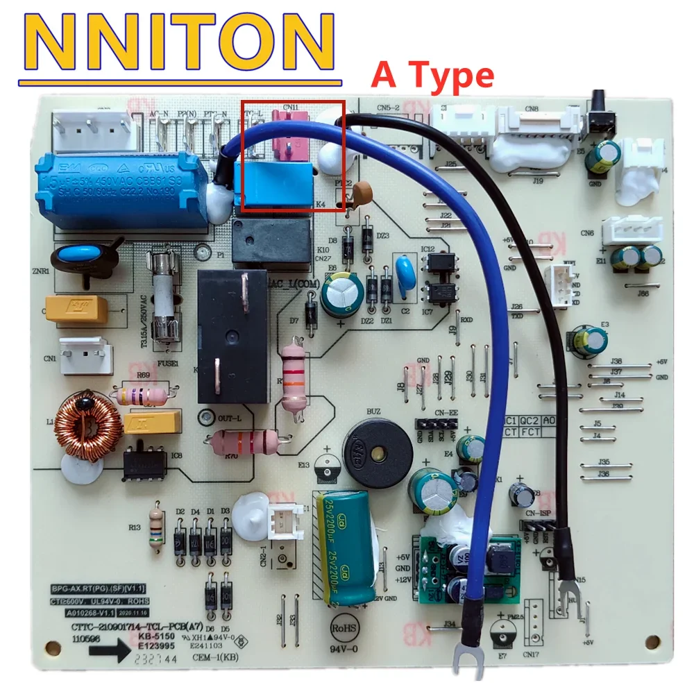 New BPG-AX.RT(PG) A010268-V1.1 CTTC-210901714-TCL-PCB T5932 KB-5150 CEM-1(KB) Fontaine air conditioner board
New BPG-AX.RT(PG) A010268-V1.1 CTTC-210901714-TCL-PCB T5932 KB-5150 CEM-1(KB) Fontaine air conditioner board
