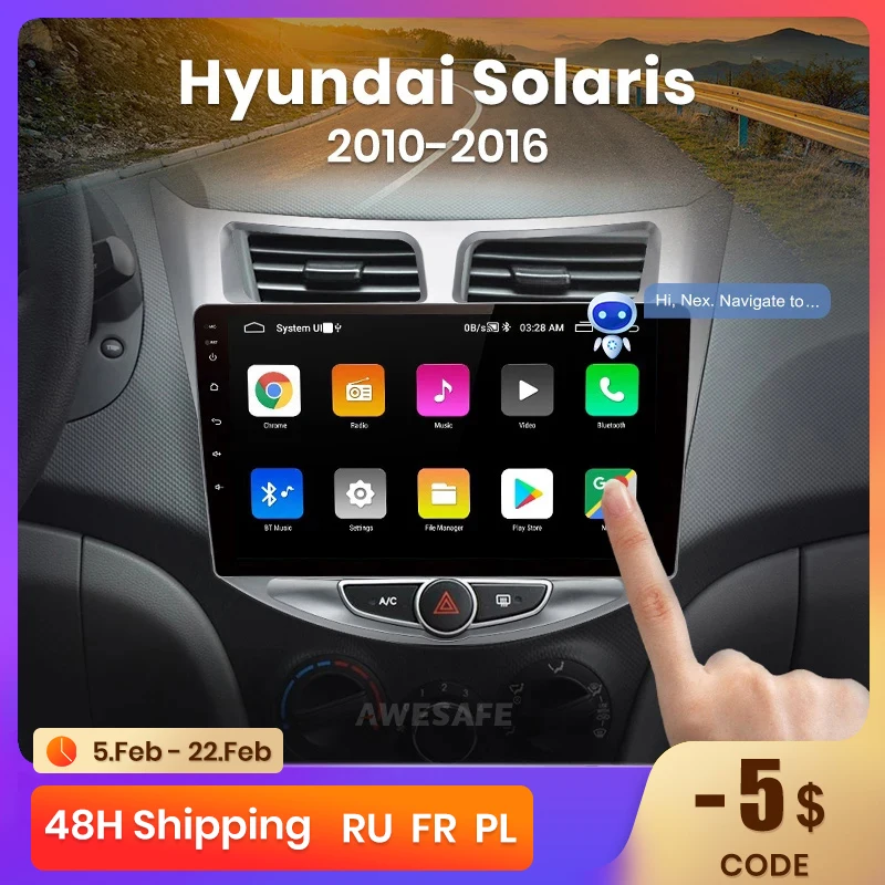 AWESAFE Wireless CarPlay Android 13 Radio For Hyundai Solaris 1 2010 2011 - 2016 GPS Navigation Stereo Car Intelligent Systems
AWESAFE Wireless CarPlay Android 13 Radio For Hyundai Solaris 1 2010 2011 - 2016 GPS Navigation Stereo Car Intelligent Systems